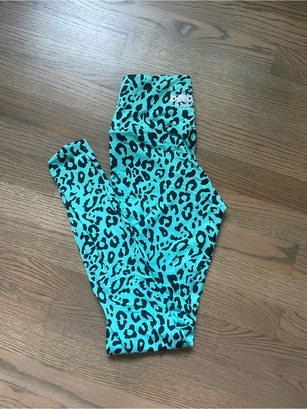 Booty by Brabants EUC Aqua Cheetah Leggings